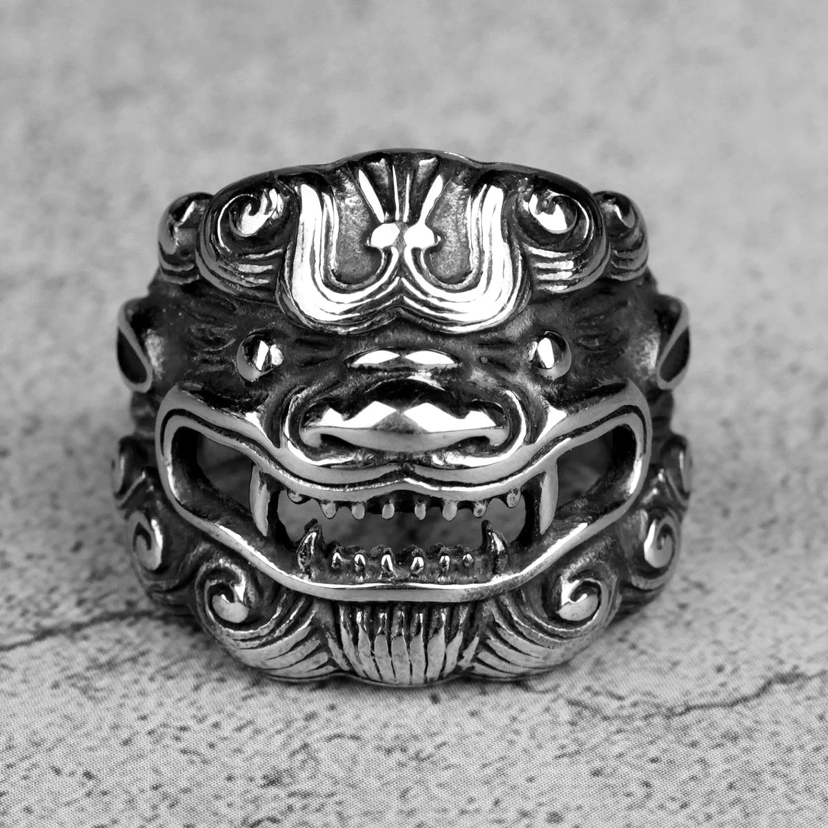 Kirin mythical beast ring vintage stainless steel men jewelry