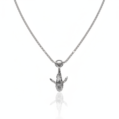 52Hz whale pendant necklace in vintage stainless steel with ocean-inspired design