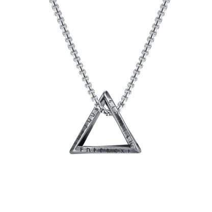 Norse Rune Triangle Pendant Necklace