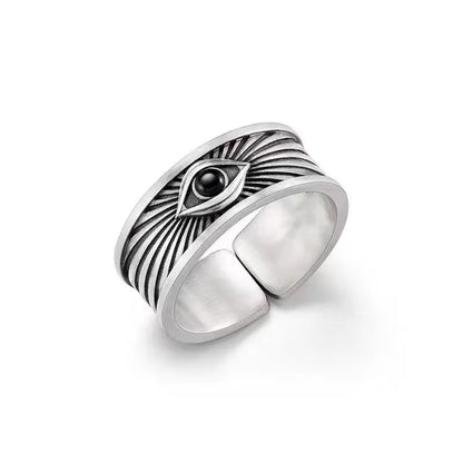 Antique style eye of providence ring stainless steel men jewelry