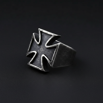 Biker cross ring men stainless steel iron cross jewelry