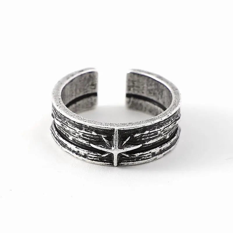 Celestial star band ring adjustable stainless steel minimalist jewelry