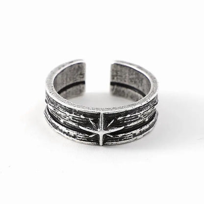 Celestial star band ring adjustable stainless steel minimalist jewelry