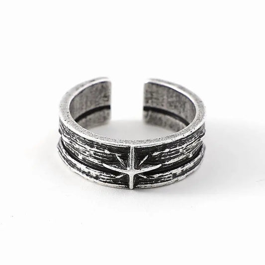 Celestial star band ring adjustable stainless steel minimalist jewelry