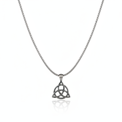 Celtic triquetra knot pendant necklace made from stainless steel