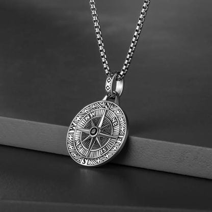Vintage nautical compass necklace symbolizing adventure and direction