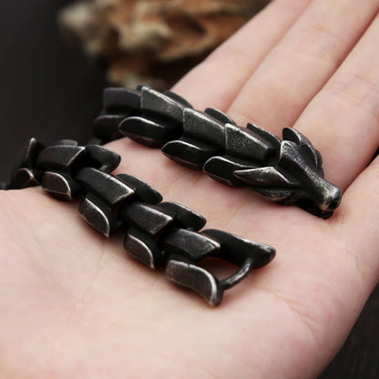 dragon scale stainless steel bracelet for men