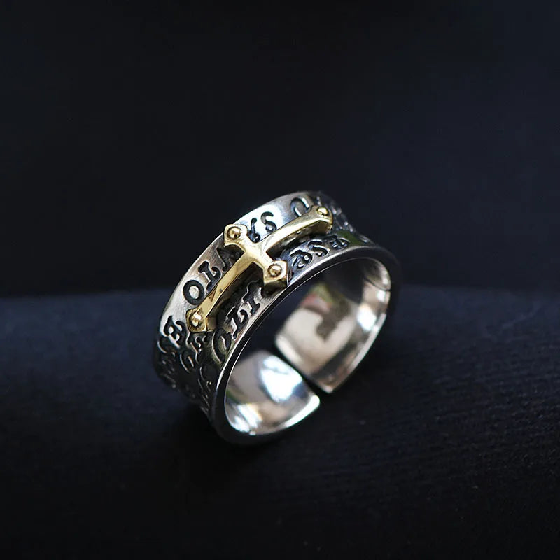 Faith cross band ring stainless steel religious jewelry