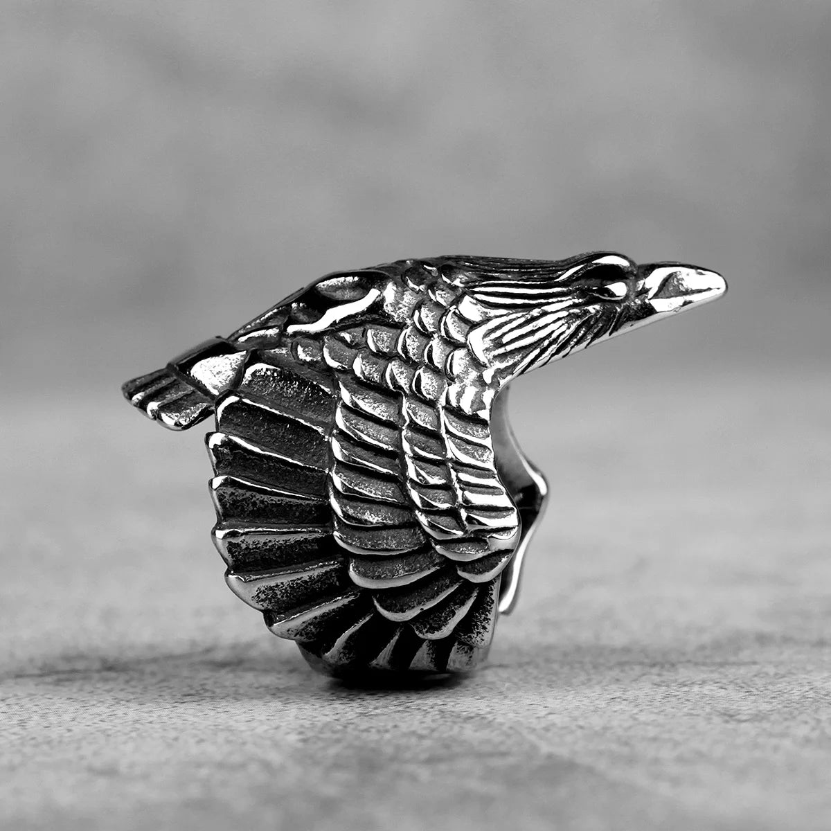 Flying eagle ring stainless steel animal design men jewelry