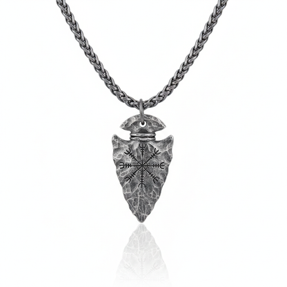 Helm of Awe Viking pendant necklace made from stainless steel