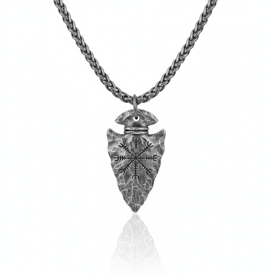 Helm of Awe Viking pendant necklace made from stainless steel