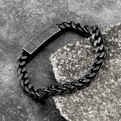 men's Cuban link chain bracelet stainless steel