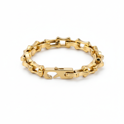 men's industrial gold chain bracelet stainless steel