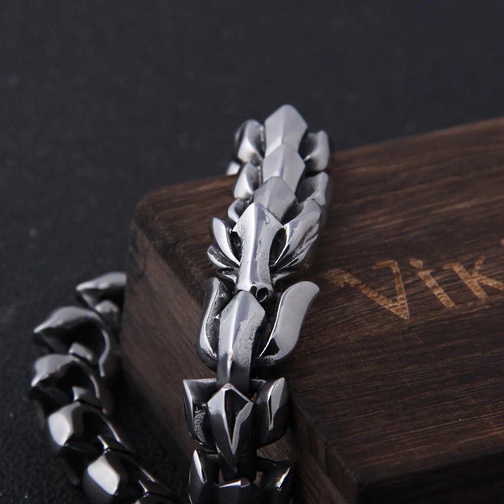 men's Nordic stainless steel chain bracelet