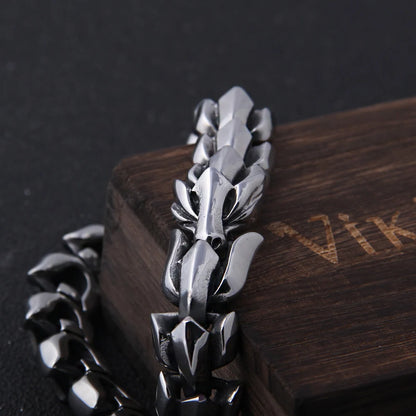 men's Nordic stainless steel chain bracelet