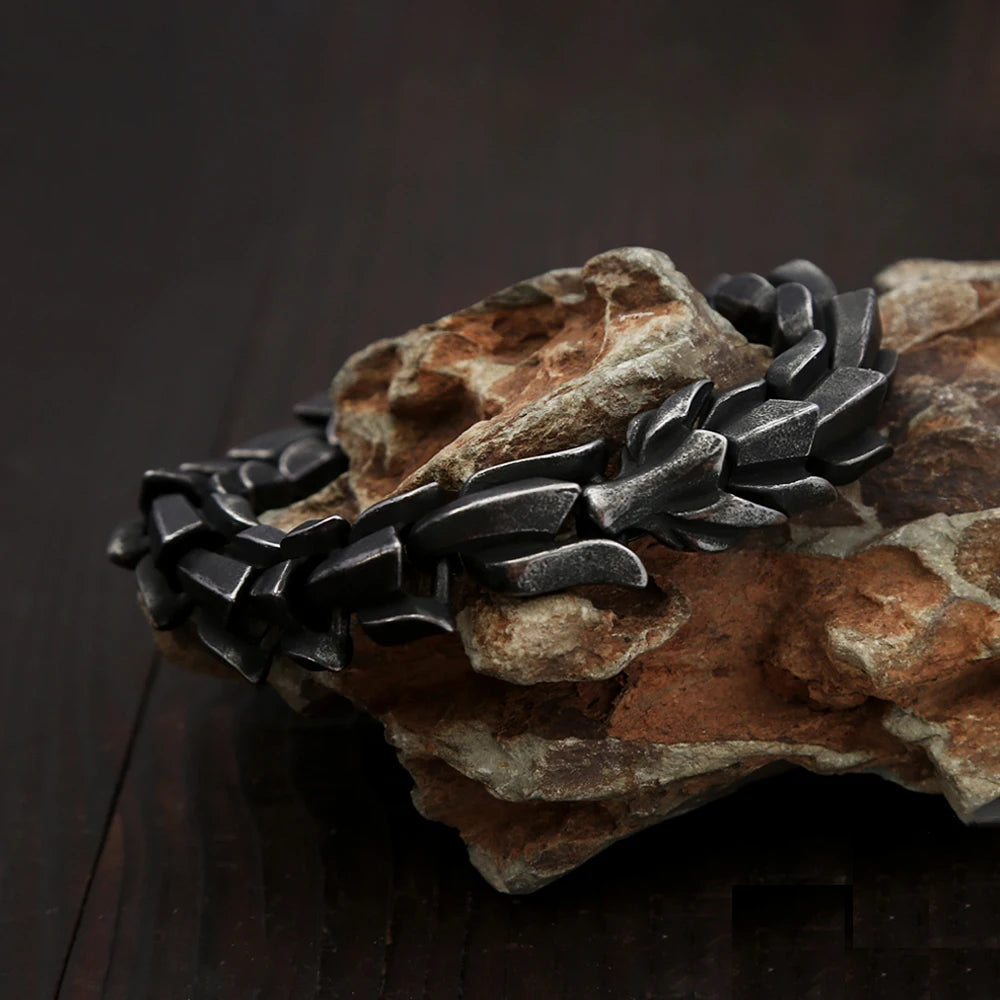 men's Nordic dragon scale chain bracelet