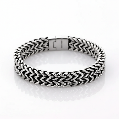 men's titanium steel woven chain bracelet