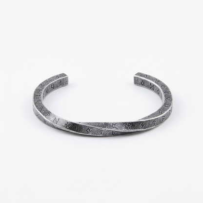 men's Viking rune stainless steel cuff bracelet