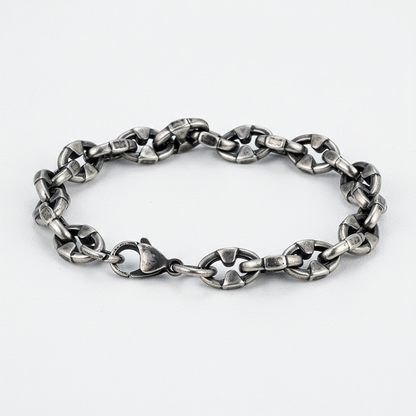 men's vintage industrial chain bracelet stainless steel