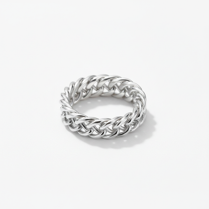 Miami Cuban link ring stainless steel chain band
