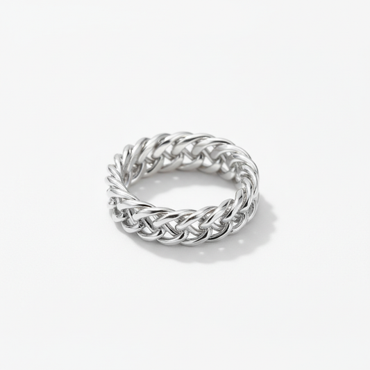 Miami Cuban link ring stainless steel chain band