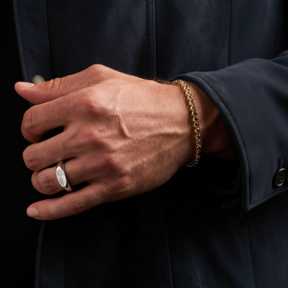 Minimalist silver sunburst engraved ring stainless steel jewelry