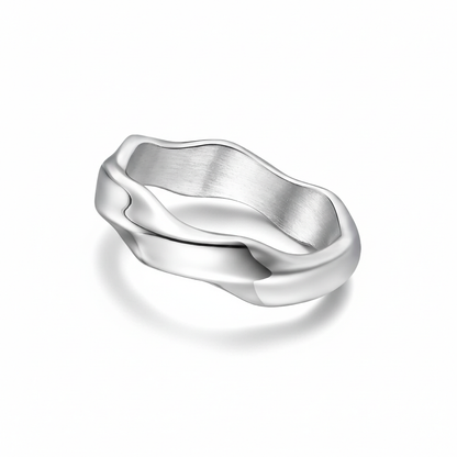 Minimalist mobius twist ring for men stainless steel infinity band