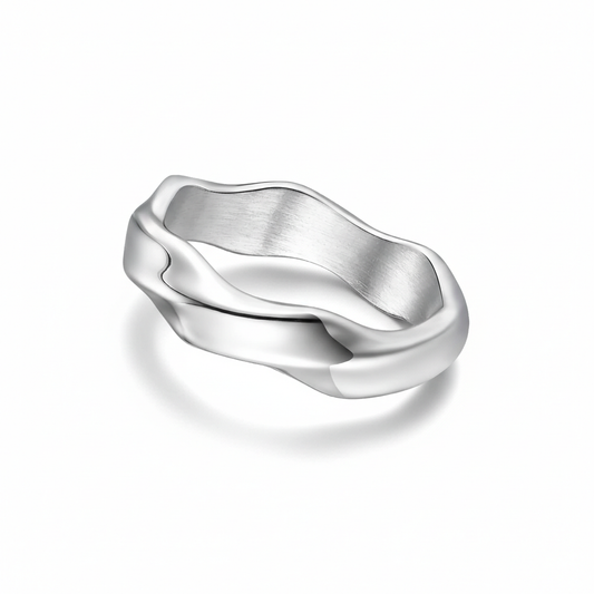 Minimalist mobius twist ring for men stainless steel infinity band