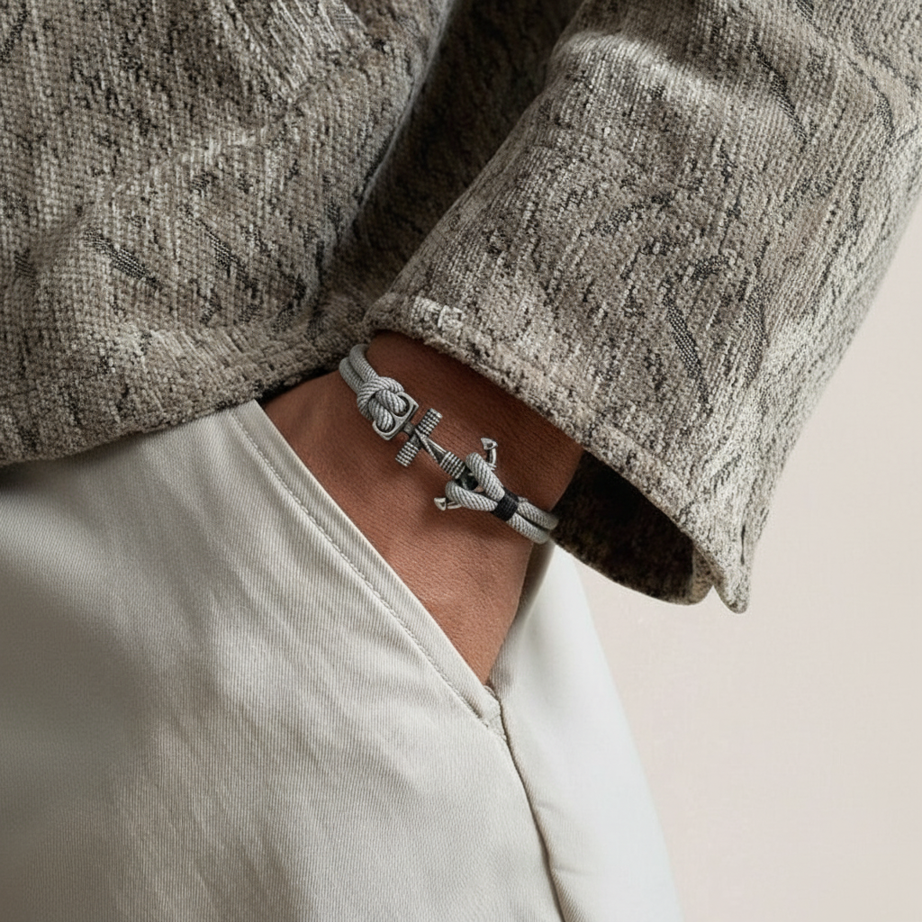 Nautical Anchor Rope Bracelet