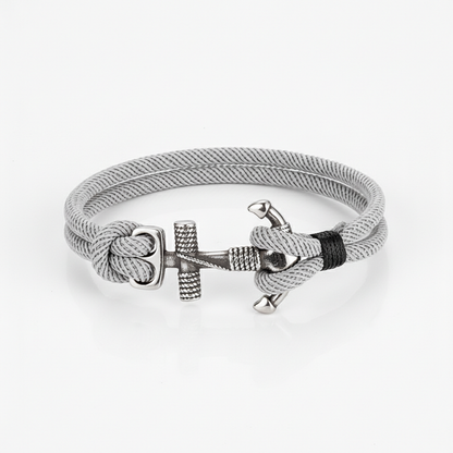 nautical anchor rope bracelet with stainless steel anchor clasp