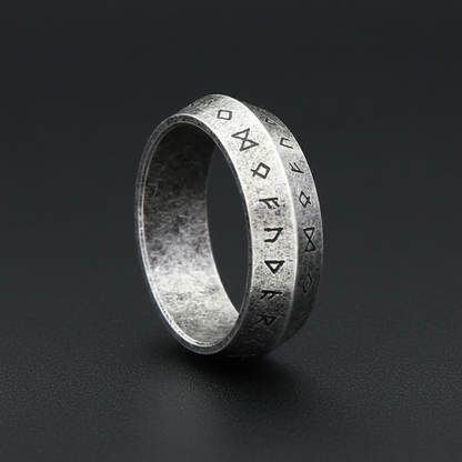 Norse rune ring stainless steel Viking mythology jewelry