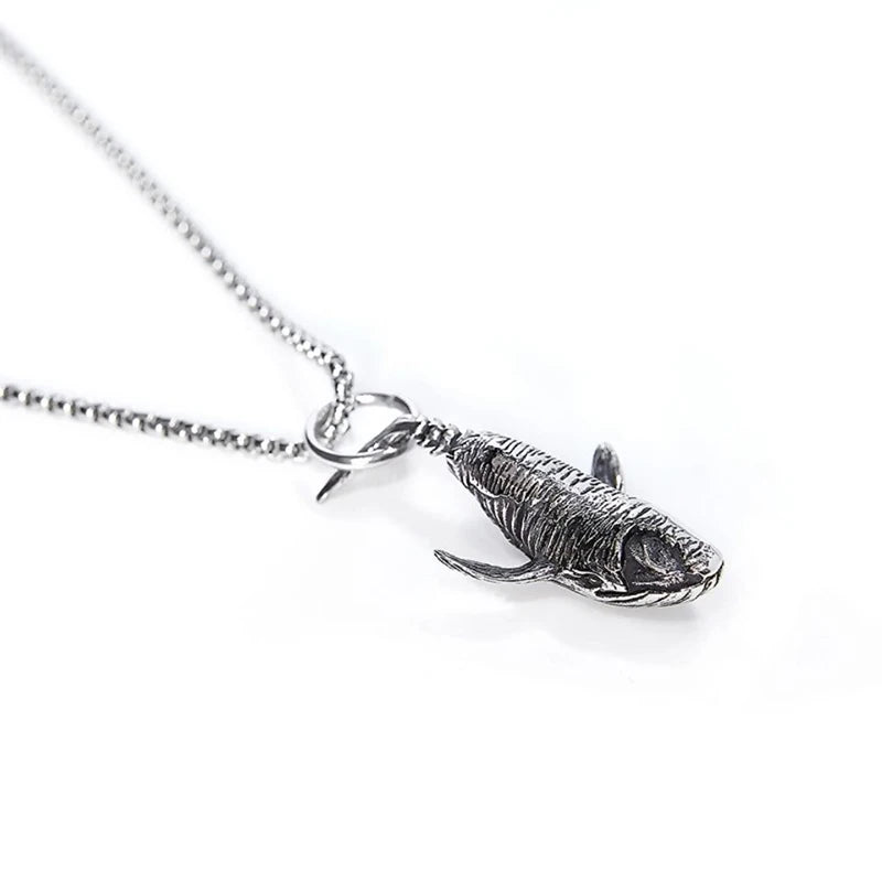 Vintage whale pendant necklace symbolizing the 52Hz whale story