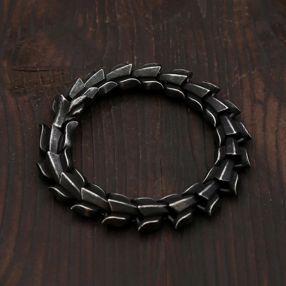 punk style Viking stainless steel bracelet for men