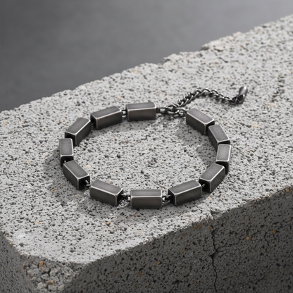 Rectangular link chain bracelet stainless steel men jewelry