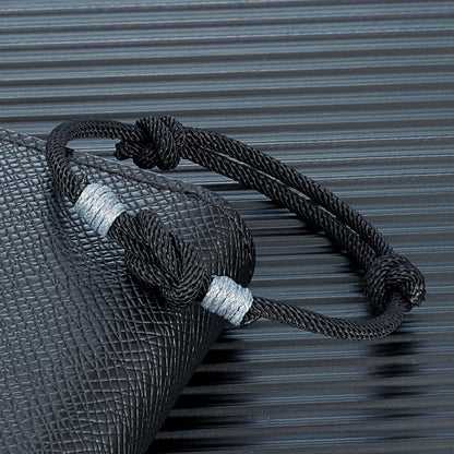 sailor rope bracelet with black braided nylon cord