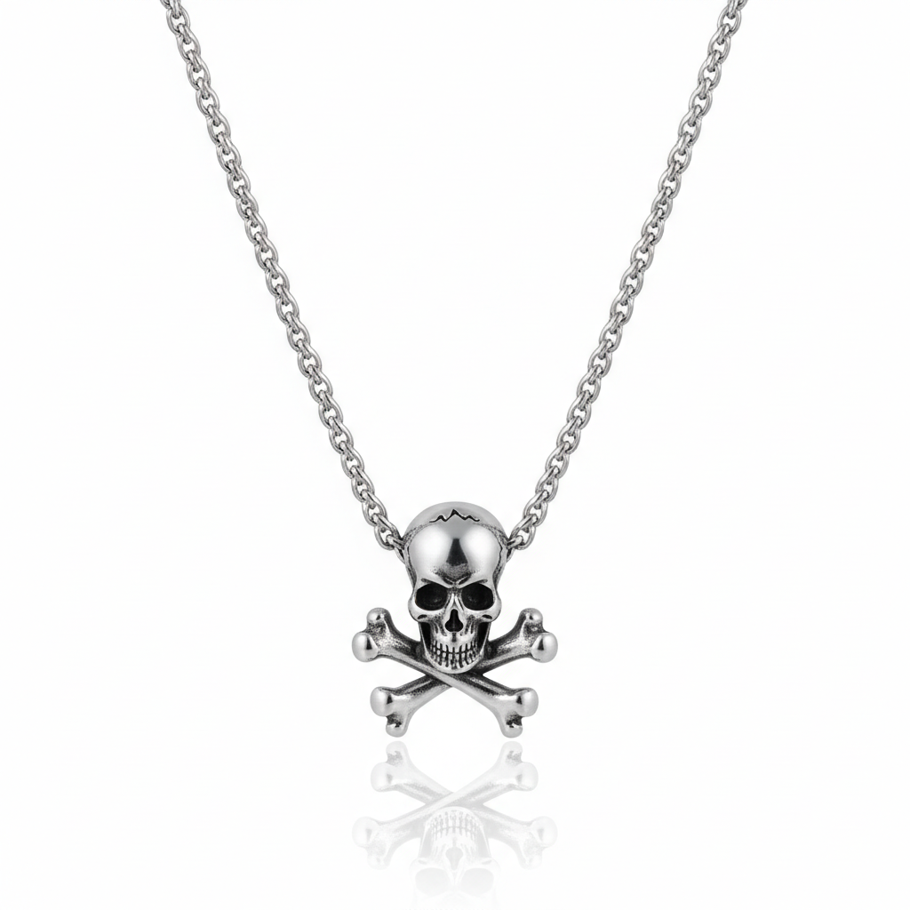 Skull pendant necklace made from stainless steel