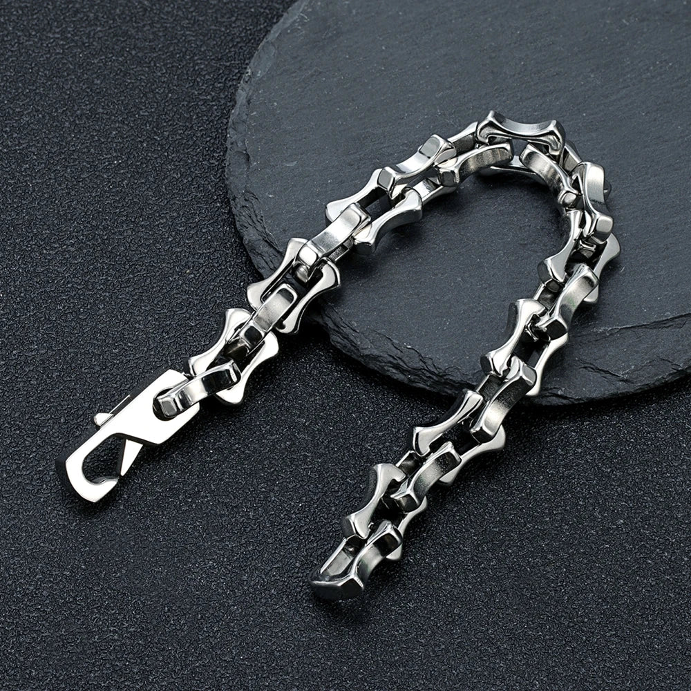 stainless steel industrial link bracelet for men