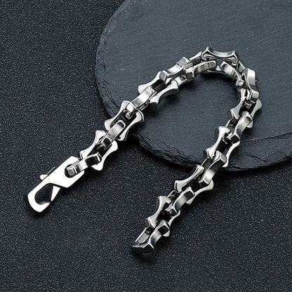 stainless steel industrial link bracelet for men