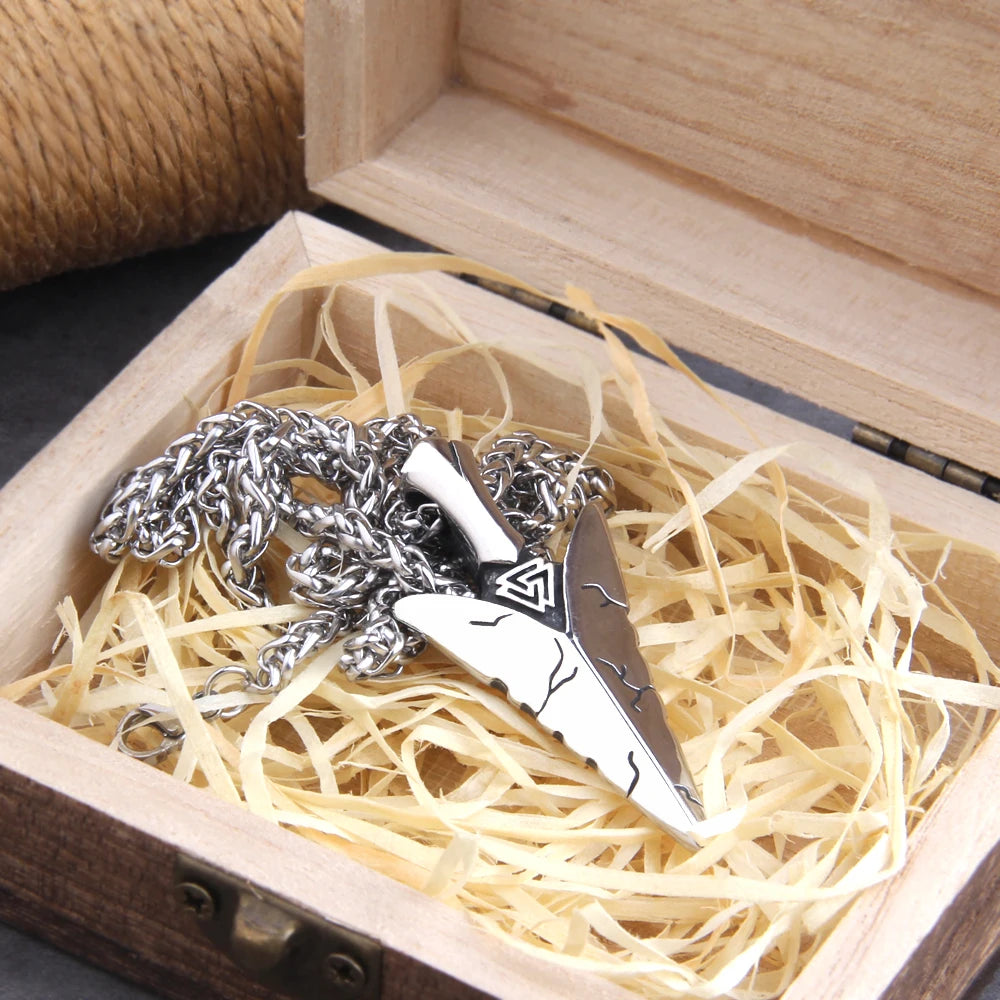 Norse warrior spear necklace with minimalist design