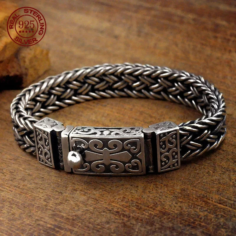 925 sterling silver chain bracelet for men