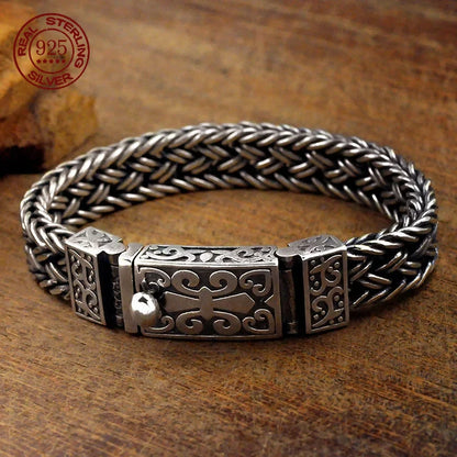 925 sterling silver chain bracelet for men