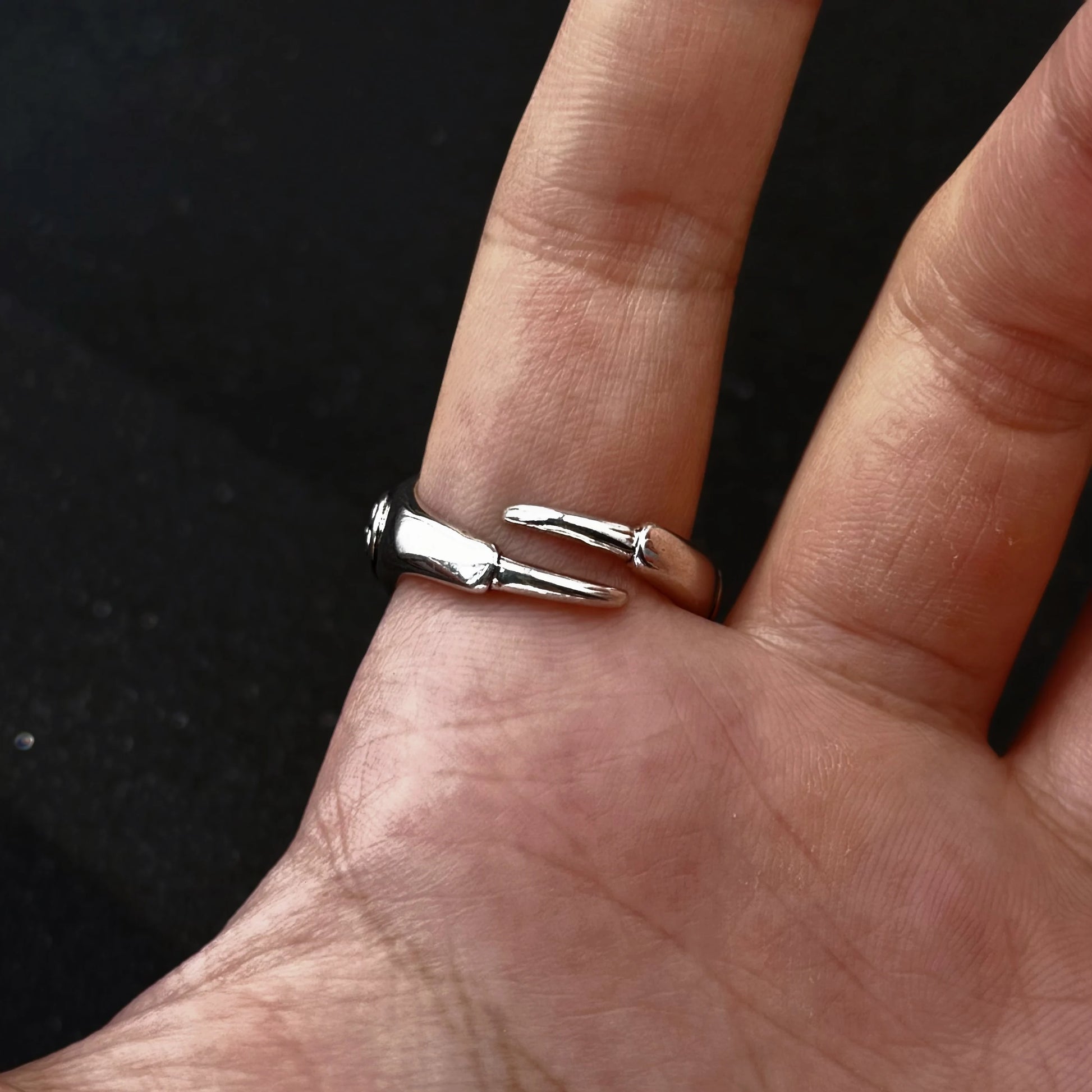 Talon statement ring stainless steel adjustable gothic jewelry