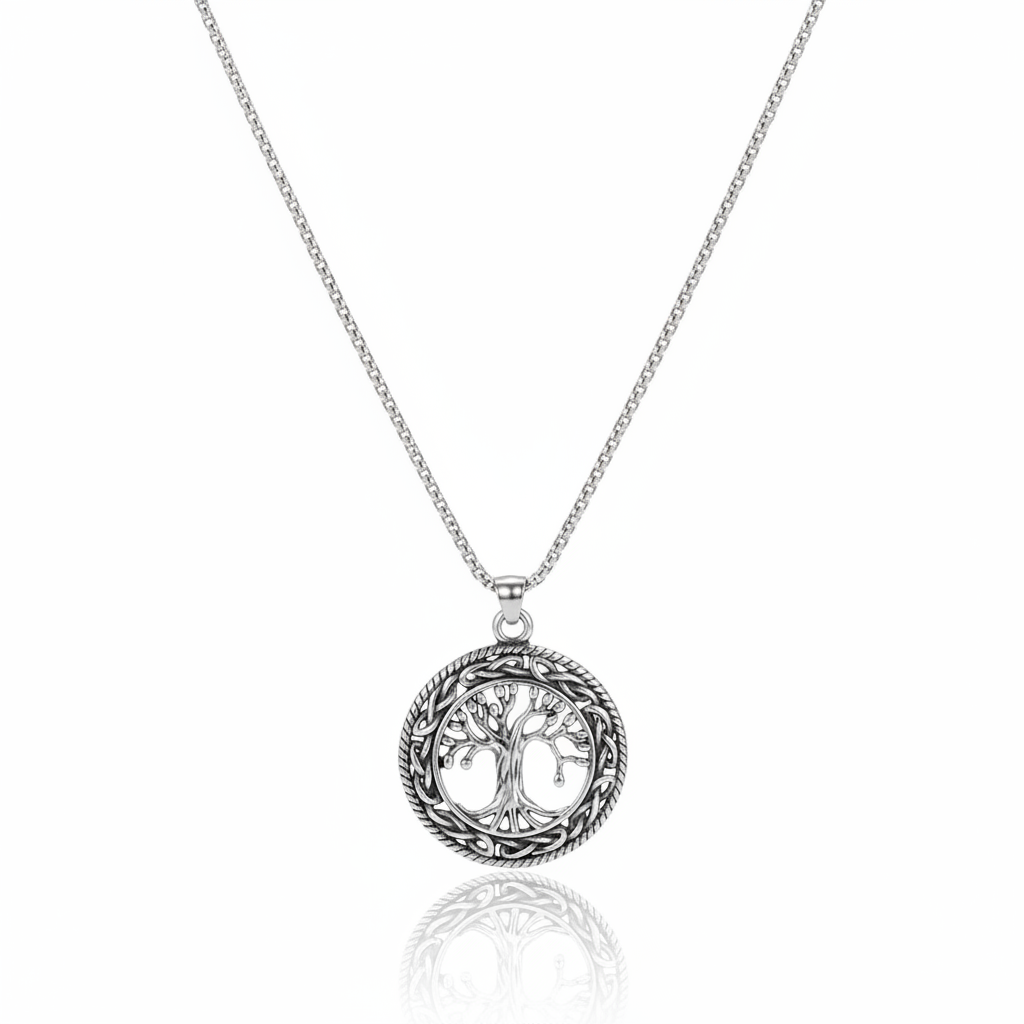 Tree of Life pendant necklace made from stainless steel