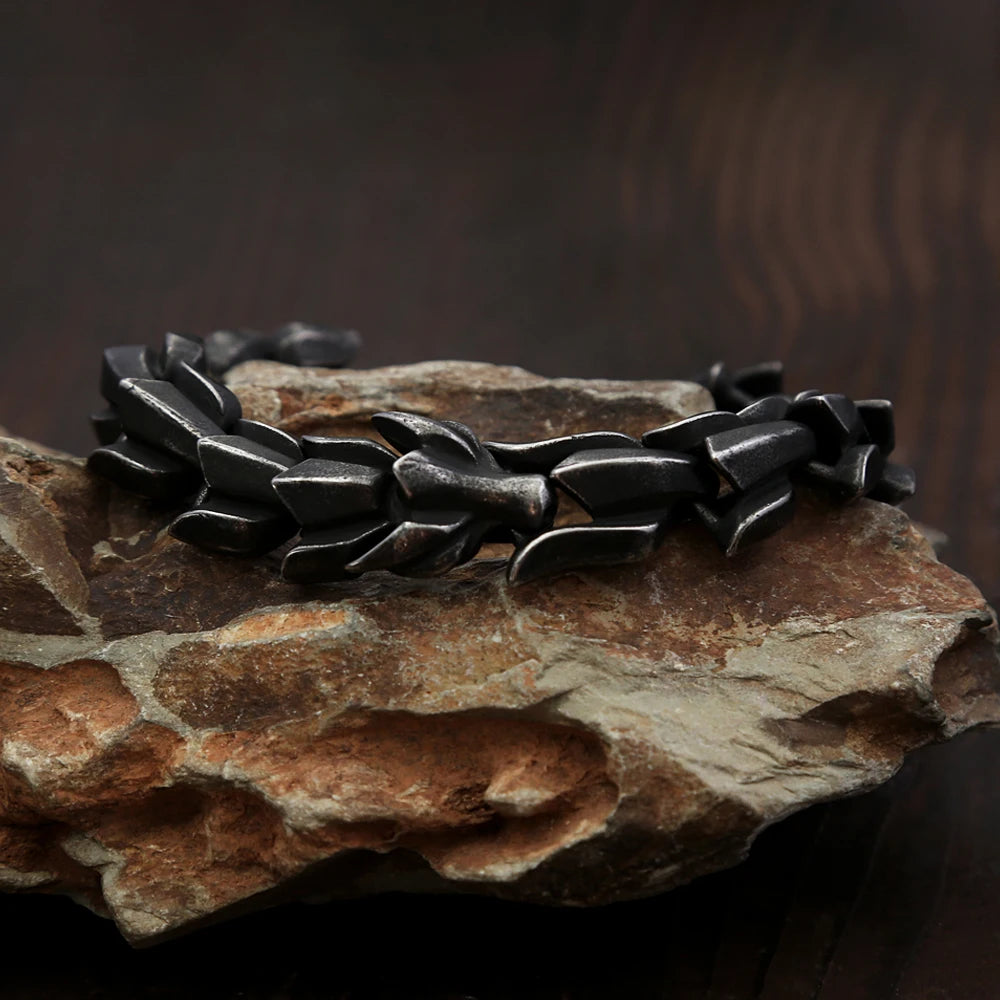 Viking dragon chain bracelet stainless steel