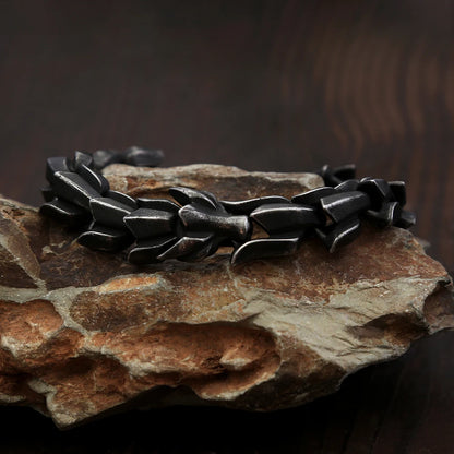 Viking dragon chain bracelet stainless steel