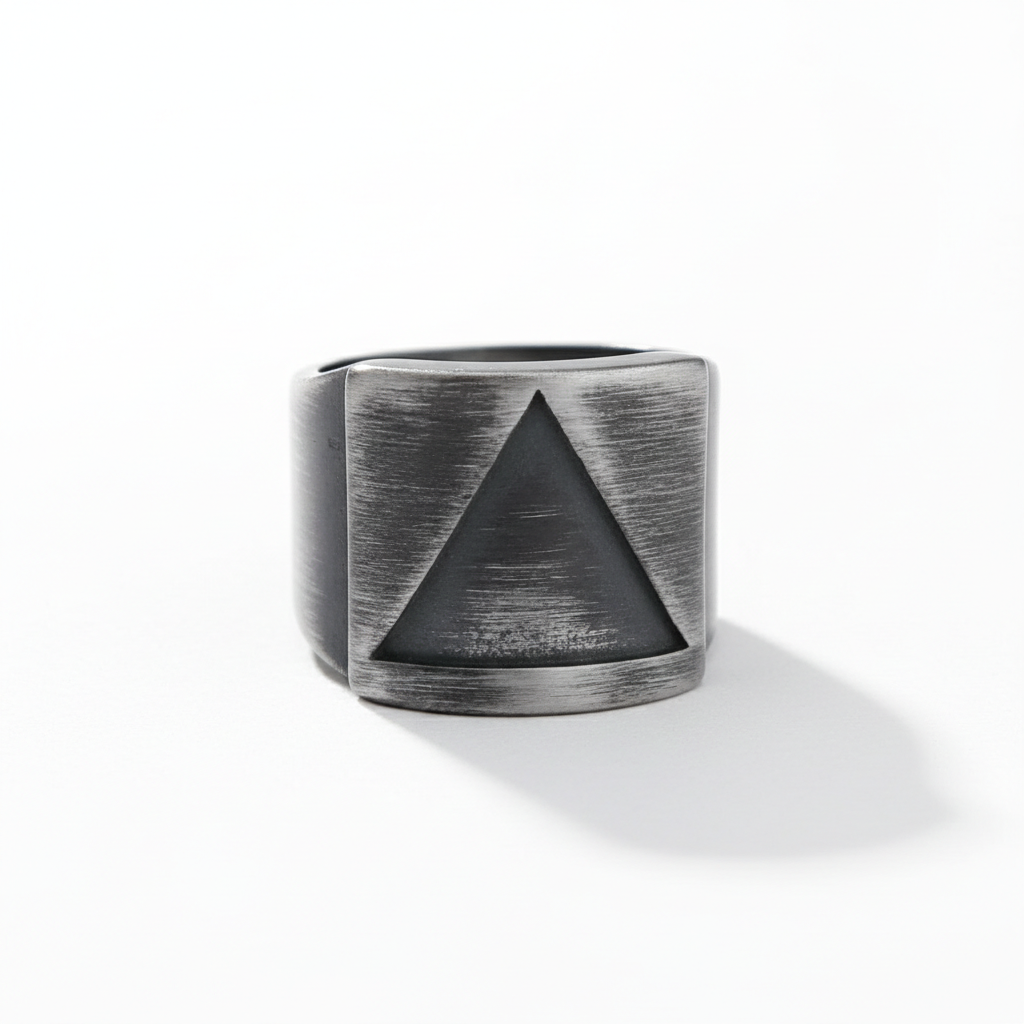 Viking Valknut triangle ring stainless steel Nordic symbol