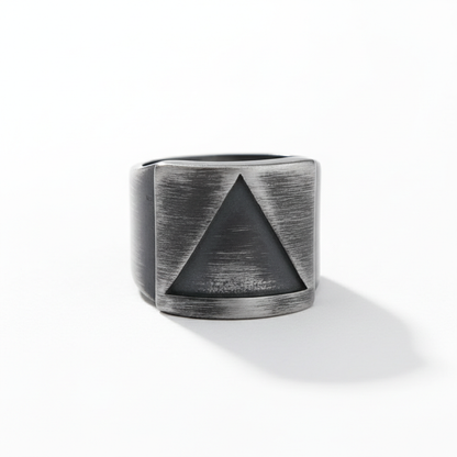 Viking Valknut triangle ring stainless steel Nordic symbol