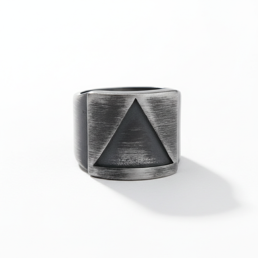 Viking Valknut triangle ring stainless steel Nordic symbol