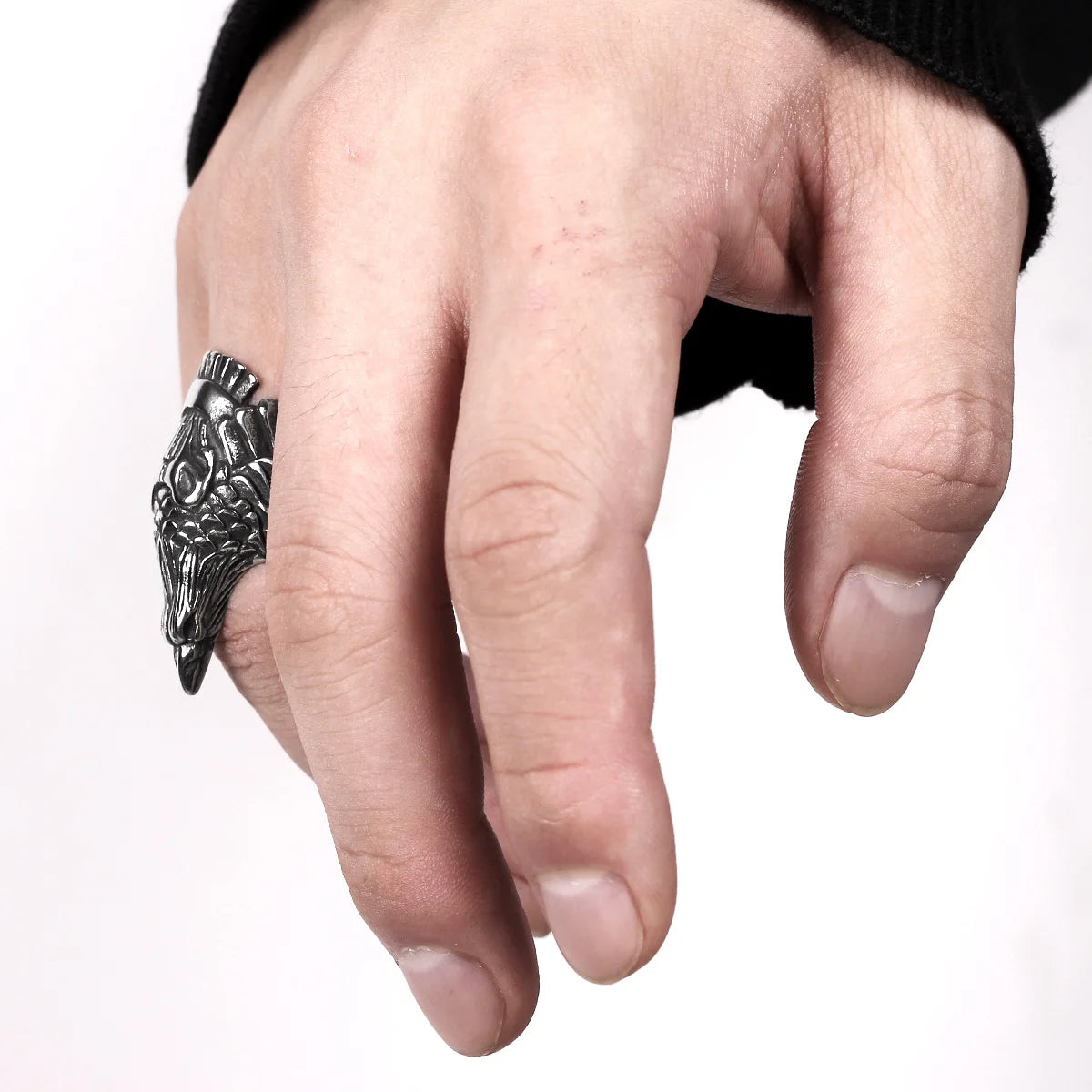 Vintage eagle ring stainless steel biker style jewelry